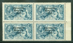 SG 66 Ireland 1922-23 'Saorstat' overprint on 10/- dull blue. A fine fresh...