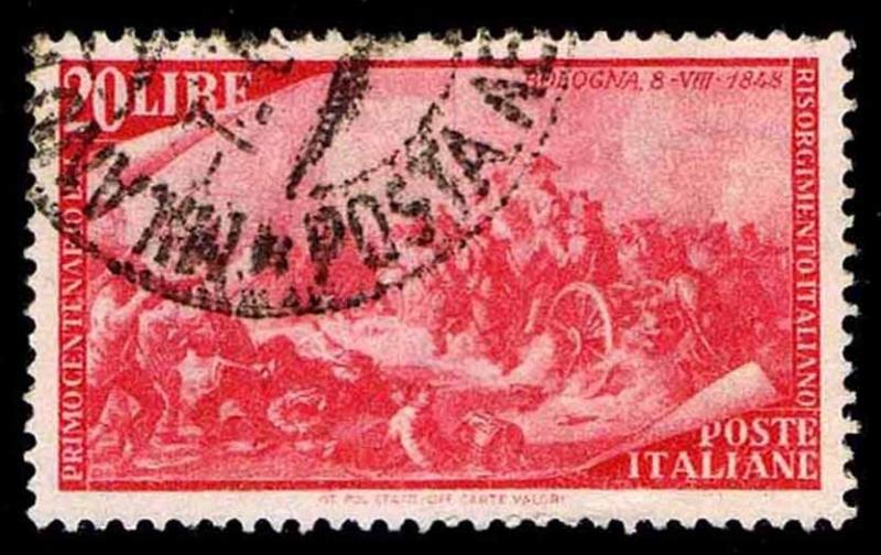 1948 ITALY #503 UPRISING AT PALERMO - USED - VF - CV$13.50 (ESP#1690)
