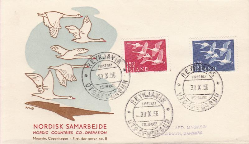 Nordic Council Member Nations Joint Issue 1956 Whooper Swans All Five First Days