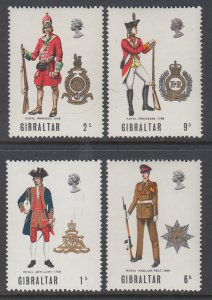 Gibraltar 226-229 Uniforms MNH VF