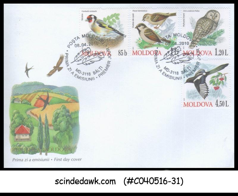 MOLDOVA - 2010 BIRDS / OWL - 4V - FDC