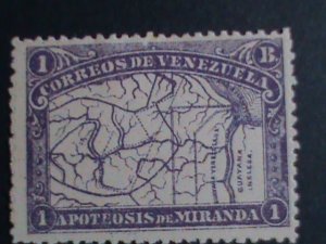 ​1896-VENEZUELA STAMP-SC# 141- 125 YEARS OLD-MAP OF VENEZUELA MINT -STAMP-VF