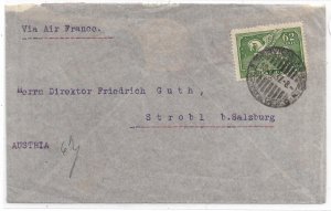 Uruguay, 1937 Montevideo to Salzburg, Switzerland via Air France (53581)