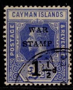 CAYMAN ISLANDS GV SG54, 1½d on 2½d deep blue, FINE USED.