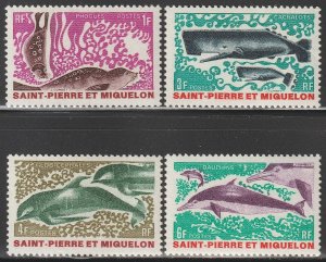 EDSROOM-12024 St Pierre & Miquelon 389-392 MNH 1969 Complete Whales CV$18.25
