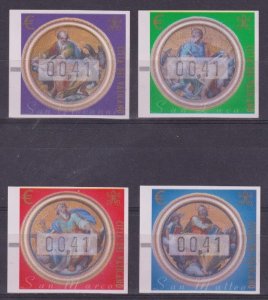 VATICAN 2002  The Four Evangelists Frama set with silk threads  MNH / M466