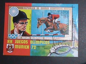 ​EQUATORIAL GUINEA-1972 OLYMPIC GAMES-MUNICH'72-CTO- S/S SHEET VERY FINE