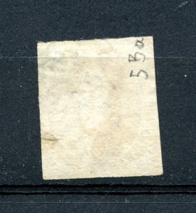 Belgium #5 (B301) King Leopold I, 40c carmine rose, thin paper, U,F-VF,CV$525.00