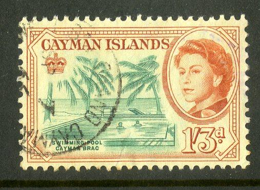 CAYMAN ISLANDS 163 USED SCV $3.50 BIN $1.50 SWIMMING POOL