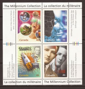 1999-2000 Canada - Sc 1818-34 - MNH VF - 17 dif Panes - Millennium Issues