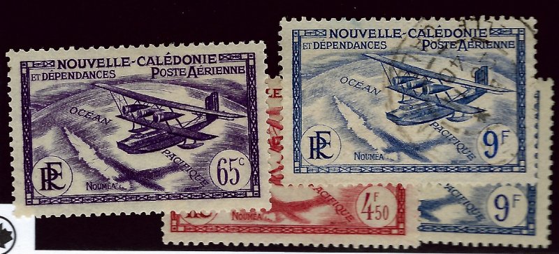 New Caledonia C1, C3 Mint, C4 Mint & Used F-VF SCV$7...French Colonies are Hot!