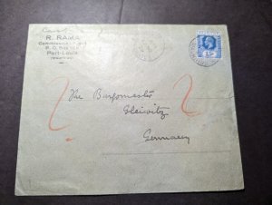 1929 British Mauritius Cover Port Louis to Gleiwitz Germany R Rama