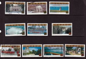 Canada 2003  - Tourism Attractions   - VF- Used sets   # 1989-a-e-1990a-e