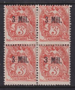 Alexandria (French Offices), Scott 32-32a (Yvert 36aa), MHR, signed Roumet