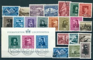 LIECHTENSTEIN, EXCELLENT GROUP 1949-51 VFU, VERY FINE USED