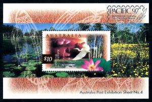 [90956] Australia 1997 Flora Fauna Wetlands Birds OVP Pacific Sheet MNH