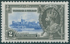 Trinidad & Tobago 1935 2c ultramarine & grey-black Jubilee SG239 unused