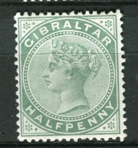 GIBRALTAR; 1898 early classic QV issue fine Mint hinged Shade of 1/2d. value