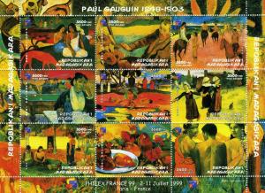 Malagasy 1999 Paul Gauguin PAINTINGS Sheet Perforated Mint (NH)