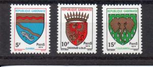 Gabon 321-323 MNH