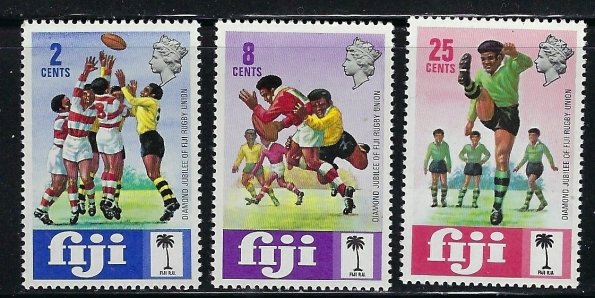 Fiji 330-32 MNH 1973 Rugby (fe2009)