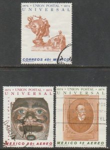 MEXICO 1070, C437-C438 Centenary of the Universal Postal Union Used (600)