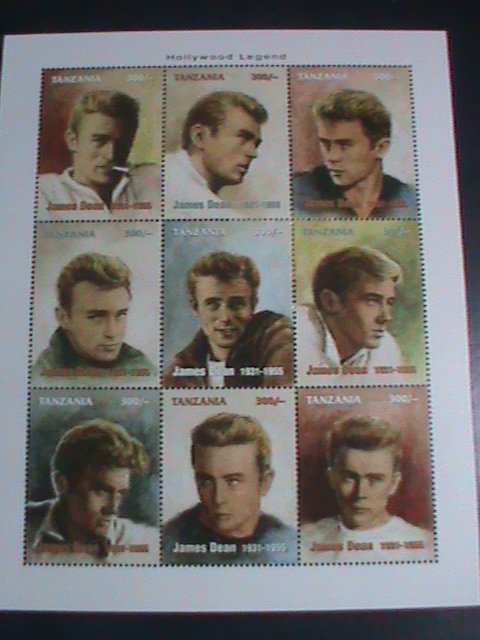 ​TANZANIA STAMP-1955-HOLLYWOOD LEGEND JAMES DEAN MNH FULL SHEET