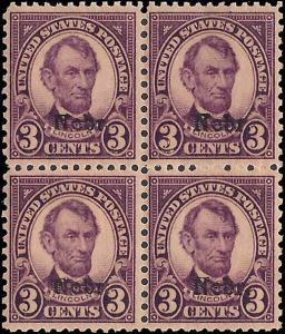 672 Mint,OG,NH... Block of 4... SCV $88.00