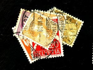 SWITZERLAND 130 (2) 131 145 (3) B62-3 USED FVF Cat $49