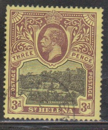 ST HELENA Scott # 66 Used - King George V & Government House