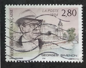 France 1994 Scott 2443 used - 2.80fr, 5th Anniv. of the Death of Georges Simenon