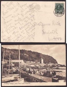 Canada-covers #10565 - 1c Admiral on postcard - Train No. / Ott & Ft Wm RPO