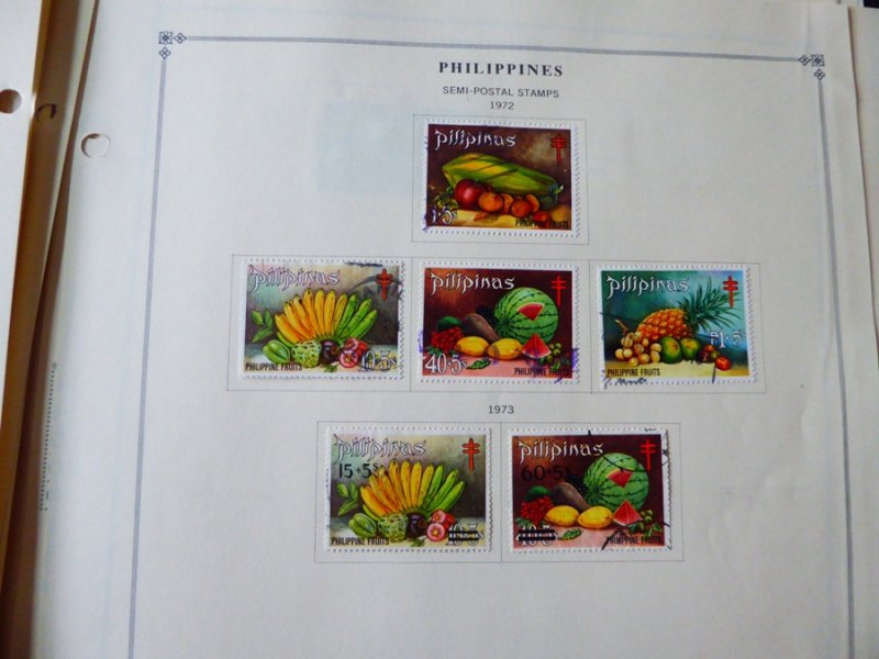 Philippines 1960-1973 Stamp Collection on Scott International Album Pages