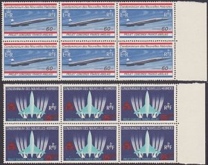 NEW HEBRIDES (French) 1968 Concorde set blocks of 6 MNH....................A4718