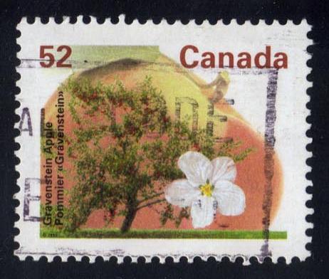 Canada #1366 Gravenstein Apple and Tree, used (0.40)