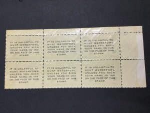 MOMEN: US STAMPS #RW14 DUCK PLATE BLOCK MINT OG NH CAT. $340 LOT #73118