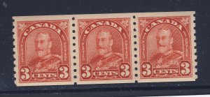 3x Canada Arch Issue Stamp;  Strip of 3 #183-3c MNH VF Guide  = $150.00