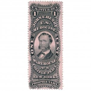 John F. Henry Medicine 1c U.S. Internal Revenue RS114c Private Die, Proprietary