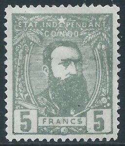 Belgian Congo, Sc #12, 5fr MNG