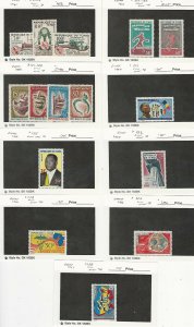 Chad Postage Stamp, #112-4 LH, 121//138 Mint NH, 1965-67, JFZ