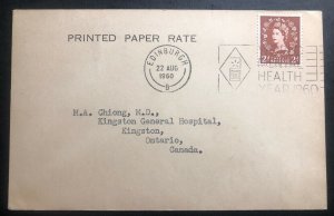 1960 Edinburgh England Medicine Dept Postcard Cover To Kingston Canada