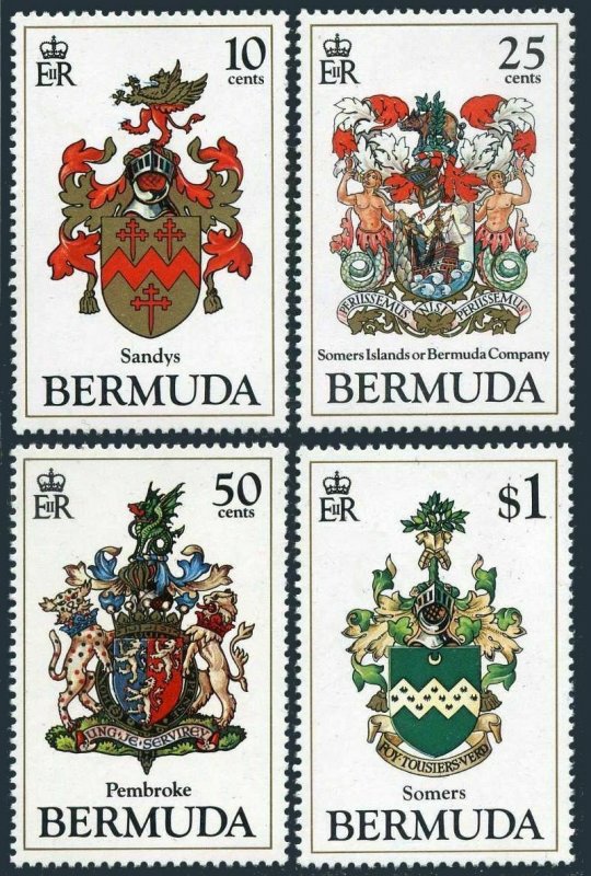 Bermuda 433-436,lightly hinged.Michel 422-425. Coat of Arms 1983.Ship.