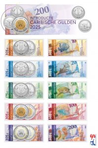Sint Maarteen 2025 MNH Stamps Mini Sheet Coins Banknotes