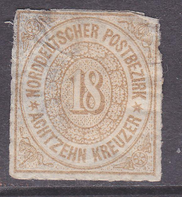 N German Confed sc#11 1868 18k Numeral MNG