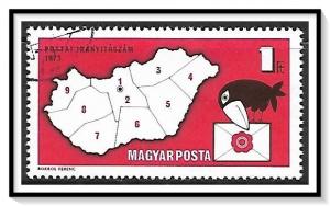 Hungary #2209 Postal Zone Map CTO