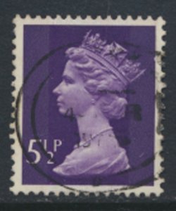 GB  Machin 5½p X868 2 phosphor bands Used SC#  MH56  see scan and details