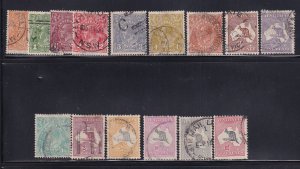 Australia Scott #'s 113 - 129 set F-VF used nice colors scv $ 1375 ! see pic !