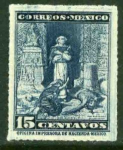 MEXICO 683 15¢ FRAY BARTOLOME DE LAS CASAS. UNUSED, H OG. F-VF.