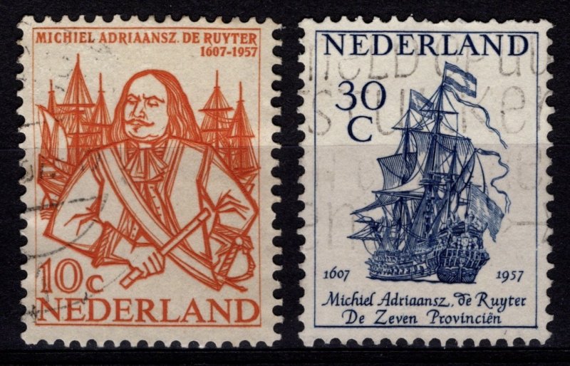 Netherlands 1957 350th Birth Centenary of Admiral Ruyter, Set [Used]