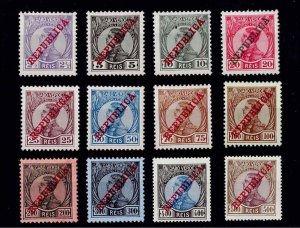 x CAPE VERDE 1912 MH D. Manuel full set Sc#100-11 Mf#101-12=YT#=Mi# SG#135-46